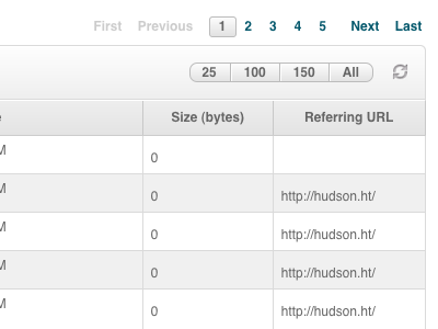 New table page count pagination reload table