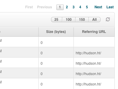 New table table reload pagination page count