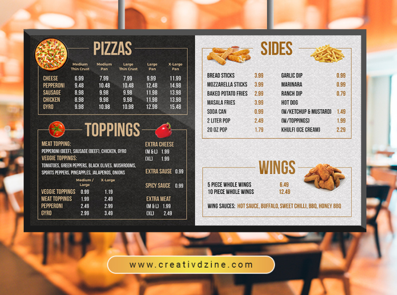 Digital Menu Screen By Muhammad Qadir On Dribbble