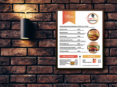 Menu Design burger menu fastfood menu menu design