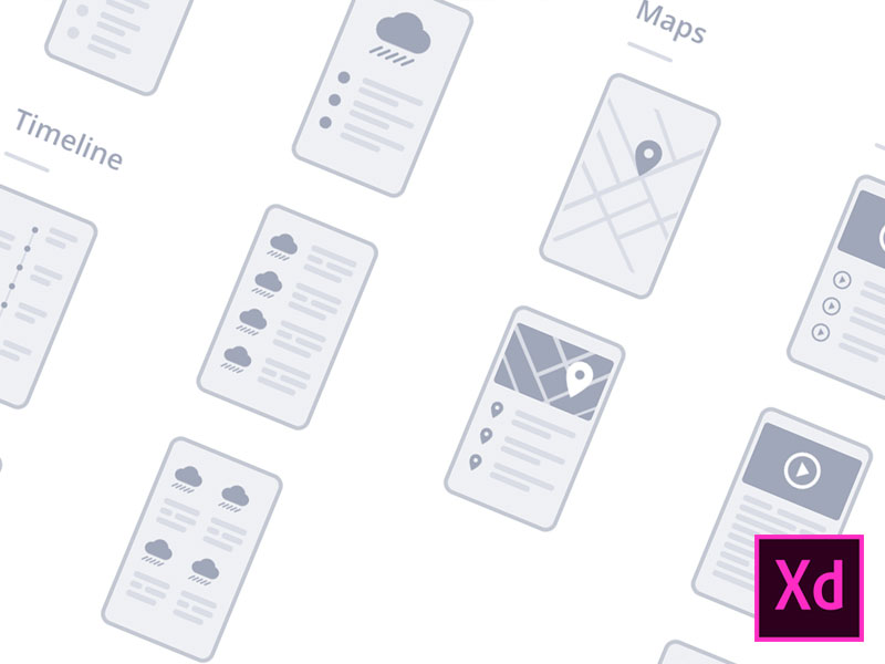 Download Adobe XD mobile wireflows