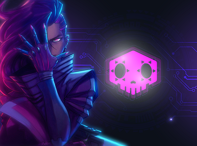 Sombra overwatch wallpaper fan art overwatch sombra wallpaper