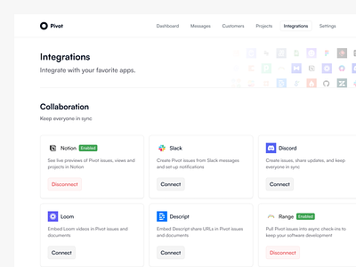 Integrations Page