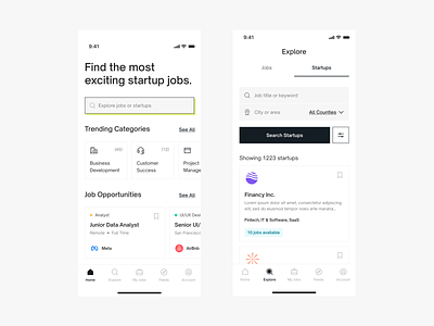Job Finder App UI Kit