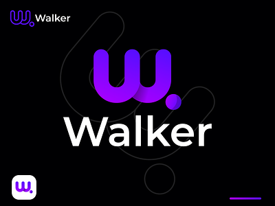 Walker W Letter Gradient Abstract Logo Design Concept abstract logo brand identity branding colorful logo creative logo design gradient logo graphic design illustration logo logo design ui w letter logo walker logo