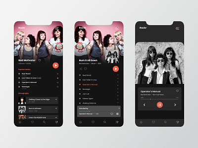 mobile music app black