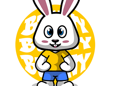 Cute Bunny Digital Art design graphic design illustration vector