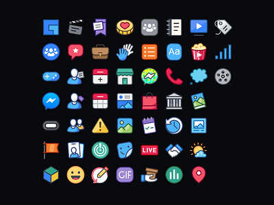 Facebook Interface Icons design facebook icon vector