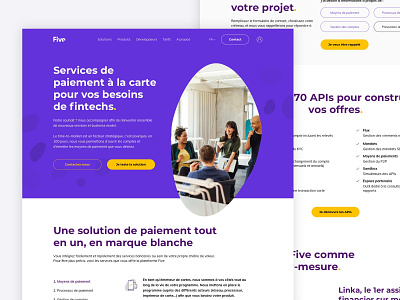 Five - Solution page clean design minimal offre payment solution ui uidesign uiux ux web webdesign