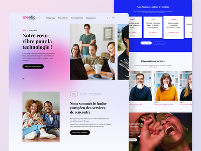 Homepage - Meetic Europe 💕 career clean company design job meetic meetic company ui ui design uiux web web design