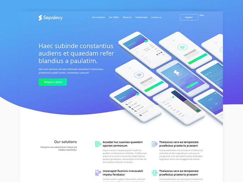 Sepalevy - Landing page by Mehdi Lerille on Dribbble