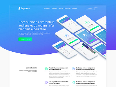 Sepalevy - Landing page app clean design landing page mobile ui uidesign web