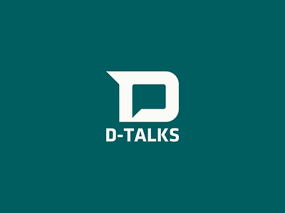 Development Talks Logo chat d letter development logo negative space ngo