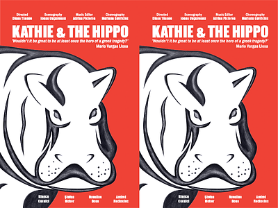 Theatre Poster Design design hippo negative space poster silhouette theatre woman