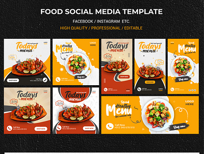 Social media post design food foodflyer foodphotography graphic design resturant socialmedia template