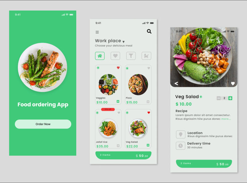 Food ordering app by Mary on Dribbble