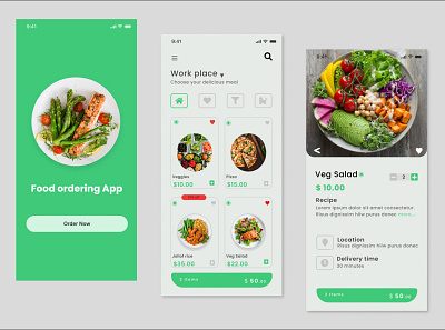 Food ordering app app branding design graphic design mobile ui