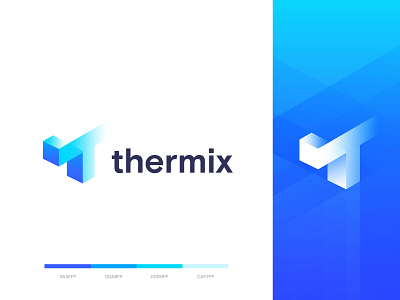 thermix logo design app brand design brand identity branding corporate creative logo devignedge isomatric logo design logo designer logo idea logomark logotype modern logo overley t logo t mark logo t modern logo t monogram typography