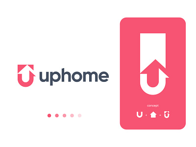 uphome logo design (a real estate app logo concept)