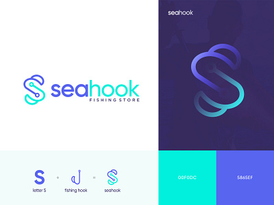 seahook (fishing store logo concept) by Milon Ahmed for Graytive ✪ on  Dribbble