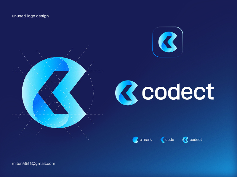 codect logo concept (letter c and code symbol) by Milon Ahmed on Dribbble