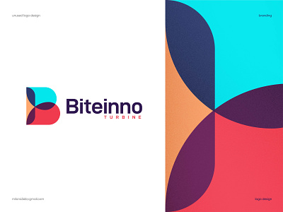Biteinno Logo (Letter B + Wind Turbine Blade Symbol)