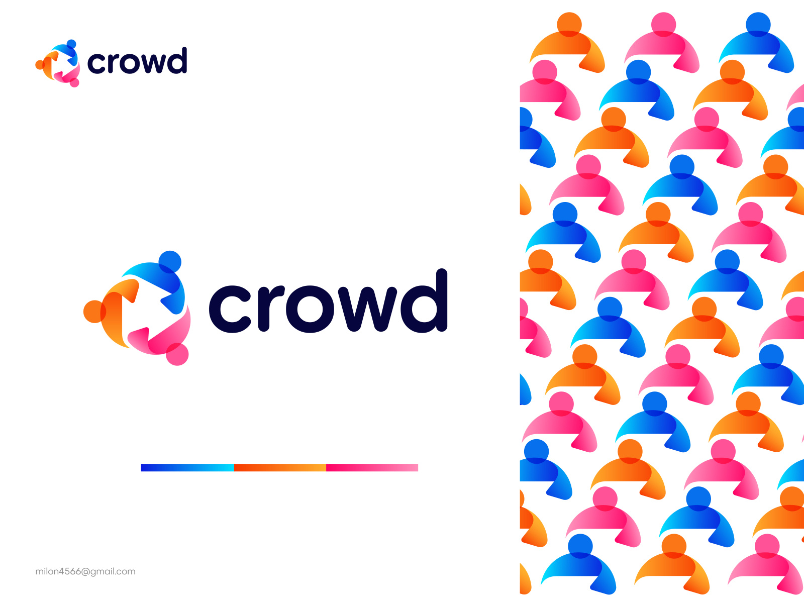 Crowd Logo Concept by Milon Ahmed for Graytive on Dribbble