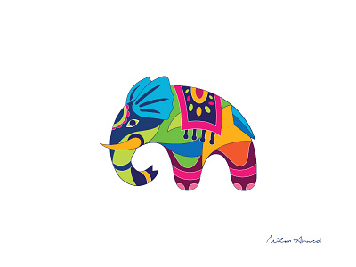 Elephant Illustration abstract colorful creative elephant elephant logo illustration logo modern