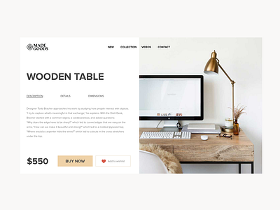 E-Commerce Wooden Furniture