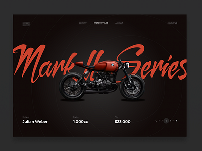 Mark ll Series bike black bmw café racers clean dark design minimal motorcycle web