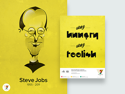 Happy Birthday Mr.Jobs apple birthday book cover illustration inspiration jobs minimal stay hungry stay foolish steve jobs typography yellow