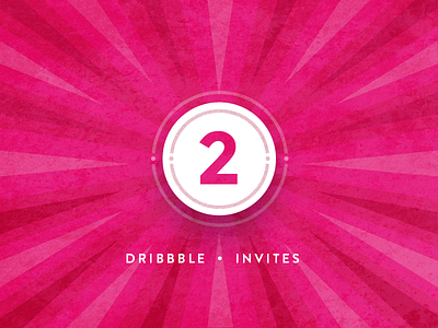 Got coupl'aah invites curation dribbble giveaway invite pink rays