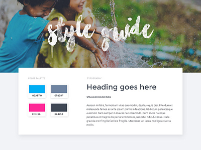 StyleGuide - Glimpse color palette style guide typography ui project