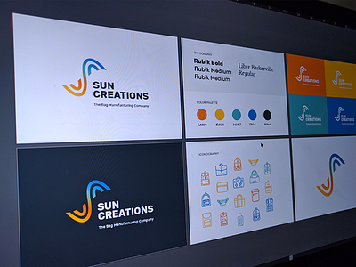 Sun Creations Brand Document brand creations document icons identity logo sun typography