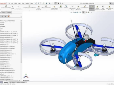 3D design and modeling of drone 3d design illustration