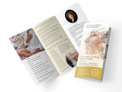 Brochure for a Hypnotherapist, Shamanic Healer, Author, Artist branding business cards design illustration marketing print collateral website