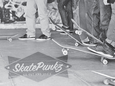 SkatePunkz branding business cards logo mark website