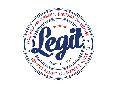 Legit Painting branding logo print collateral social media website