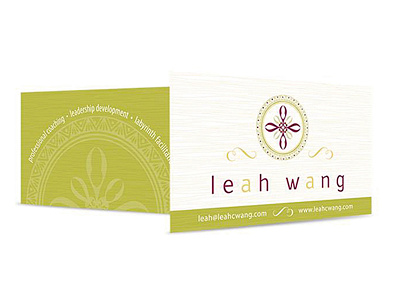 Leah Wang branding logo print collateral website