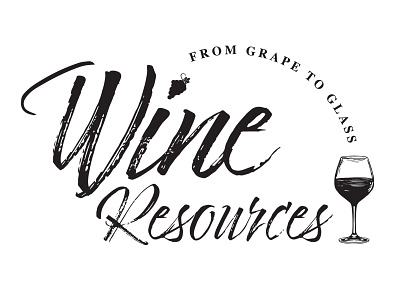 Wine Resources branding logo print collateral social media website