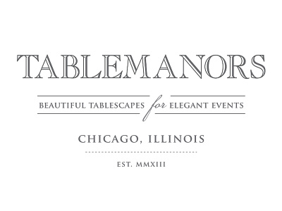 Table Manors branding logo print collateral website