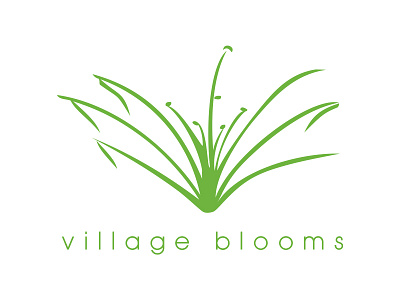 Village Blooms branding logo print collateral