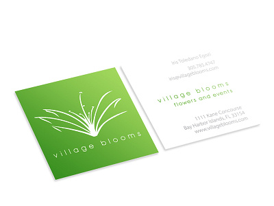 Village Blooms branding logo print collateral