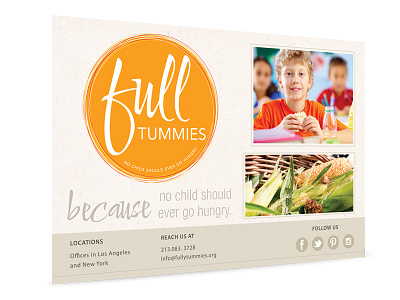 Full Tummies branding logo print collateral website