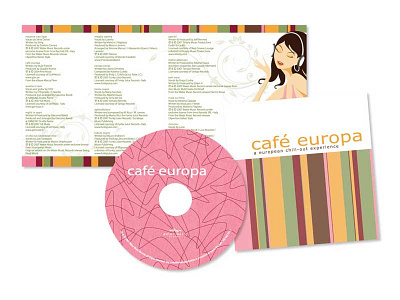 Cafe Europa music cd packaging