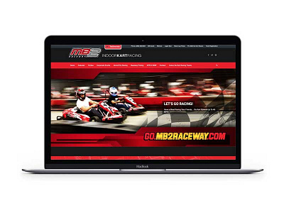 MB2 Raceway homepage sliders website