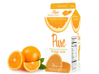 Pure Orange Juice branding packaging