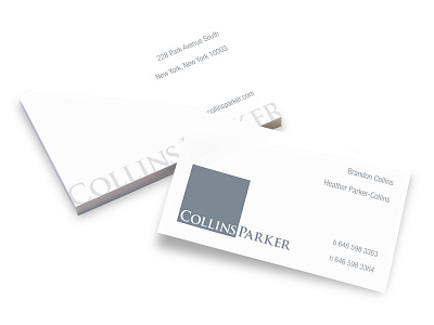 Collins Parker branding logo print collateral website