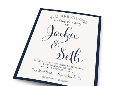 Jackie & Seth invitation wedding