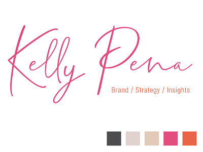 Kelly Pena branding logo marketing print collateral website